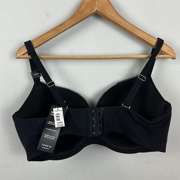 NWT Torrid Curve Plunge Bra Black Sz 40DDD - Picture 8 of 11